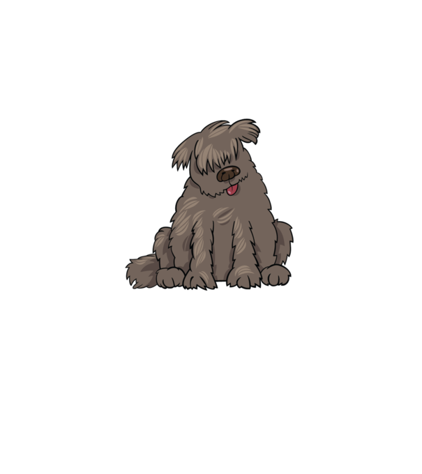 Dog silhouette model gri pe tricou