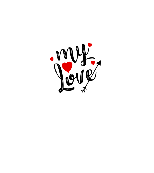 My love model alb pe tricou