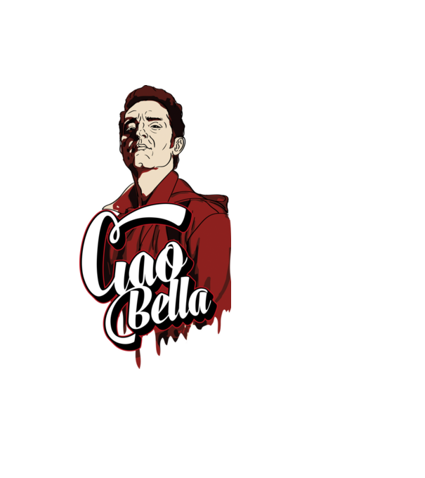 ciao bella berlin model albastru deschis pe tricou