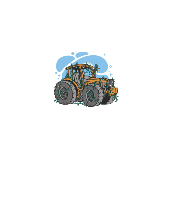 TRACTOR model alb pe tricou