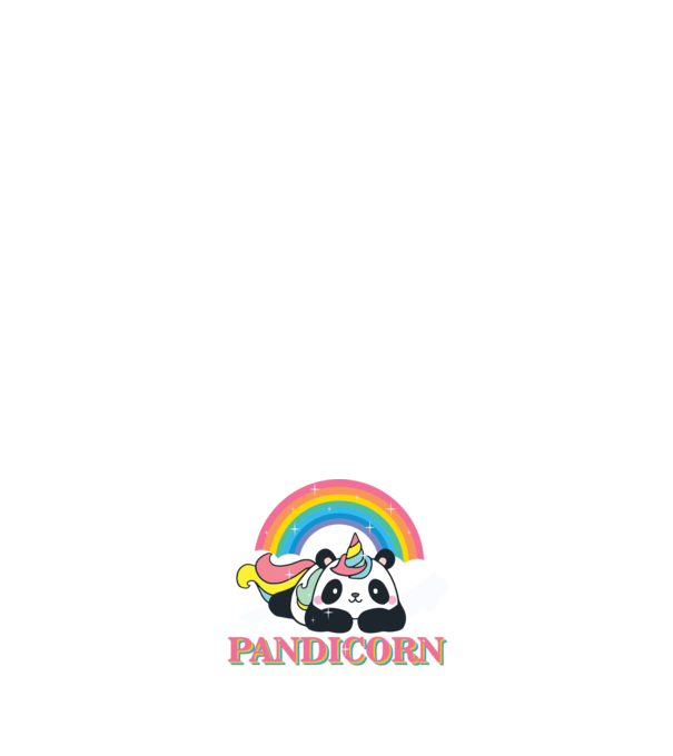 PANDICORN model negru pe tricou