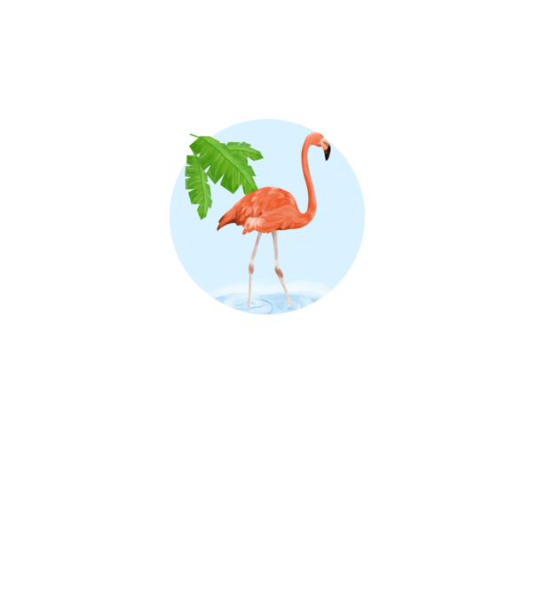Flamingo model gri închis pe tricou