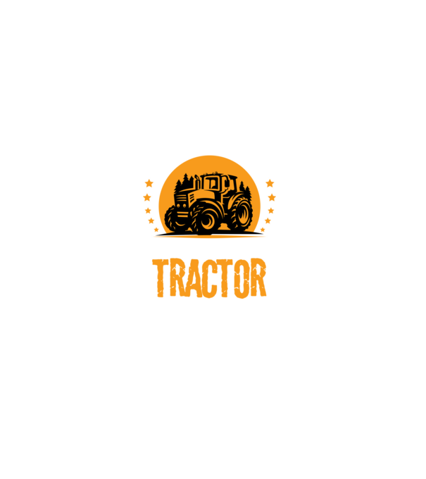 Bărbatul adevărat conduce un tractor model negru pe tricou