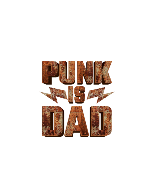 PUNK IS DAD model negru pe tricou