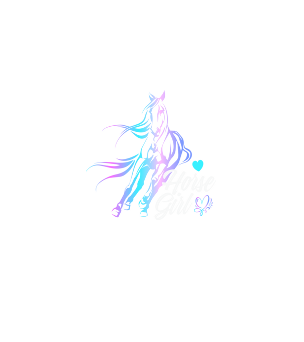 Horse girl 2 model negru pe tricou