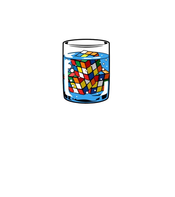Rubik Ice model alb pe tricou