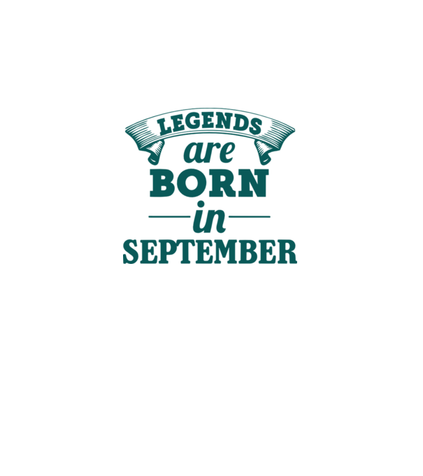 Legends are born in September model albastru jeanși pe tricou