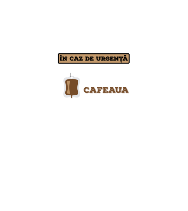 În caz de urgență, grupa mea sanguină este cafeaua model negru pe tricou