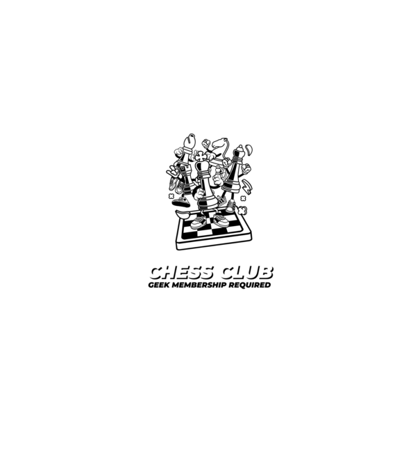 chess club model gri pe tricou