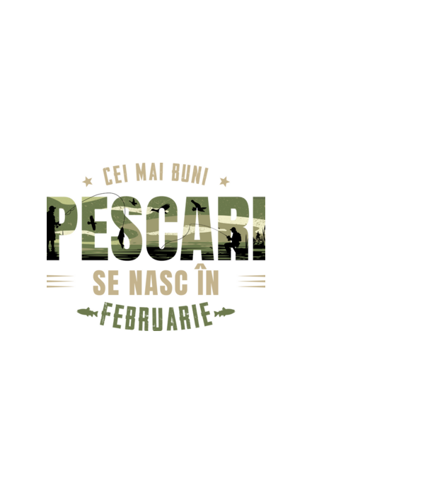 Cei mai buni pescari se nasc în februarie model albastru deschis pe tricou
