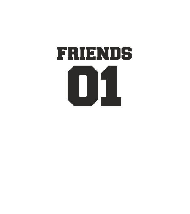 Friends 01 model alb pe tricou