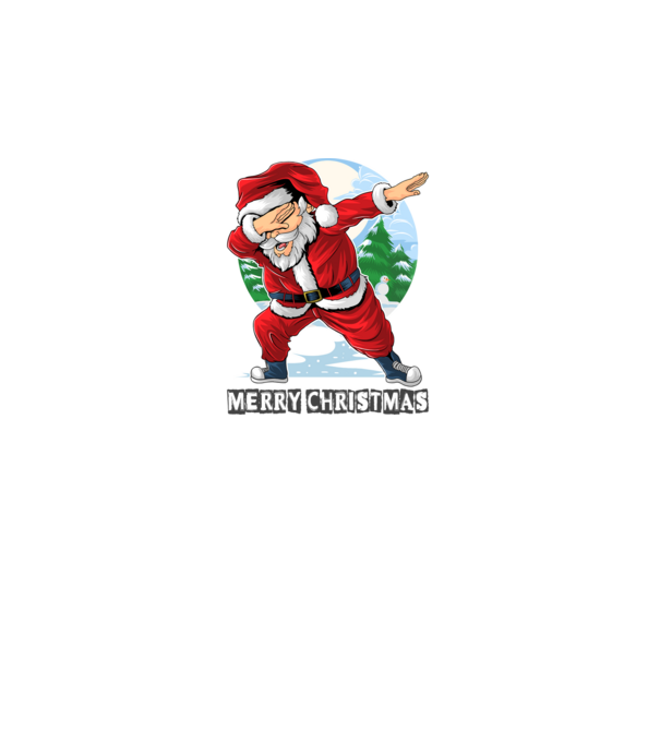 Santa merry christmas model alb pe tricou