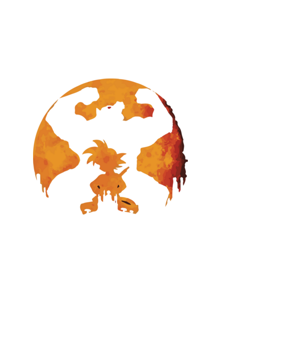goku sunset model negru pe tricou