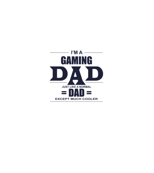 Gaming dad model alb pe tricou