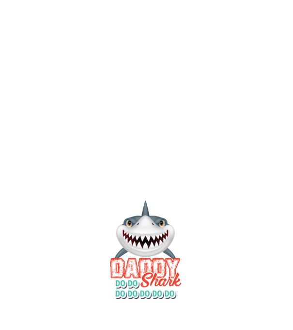 Daddy shark model alb pe tricou