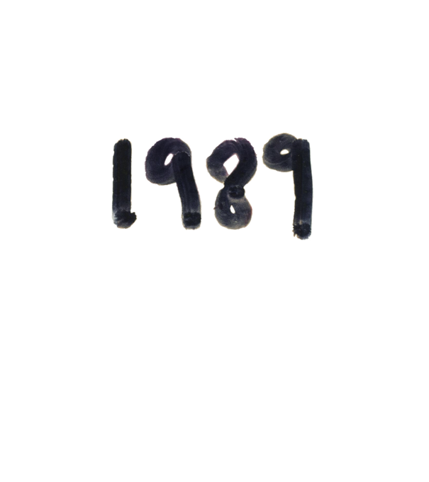 Taylor Swift 1989 text model alb pe tricou