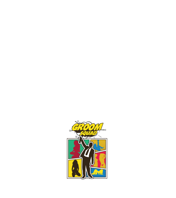 Comic Groom Squad model negru pe tricou