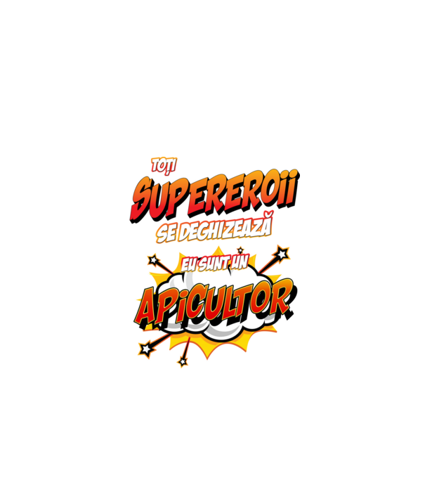 Toți supereroii se deghizează, eu sunt un apicultor model alb pe tricou