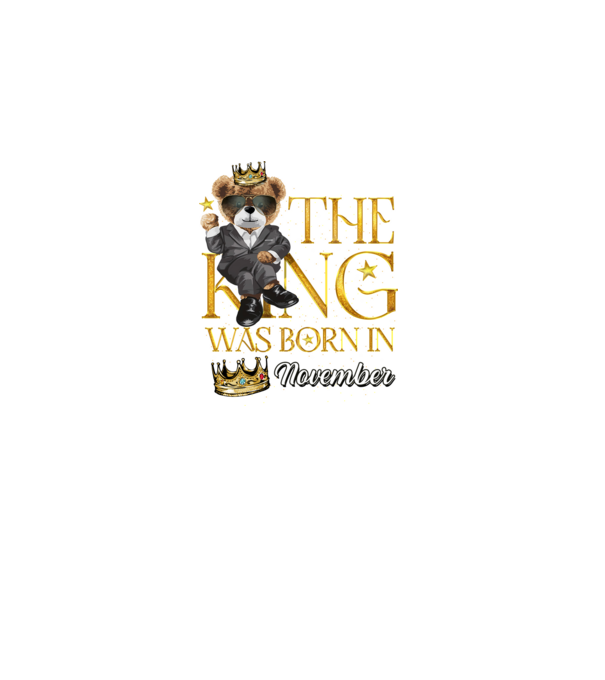 The king was born int NOVEMBER model negru pe tricou
