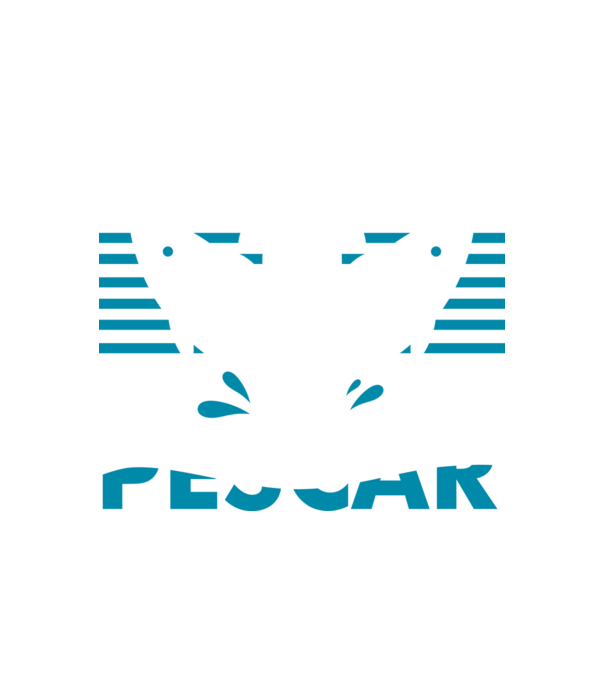 Pescar original model alb pe tricou