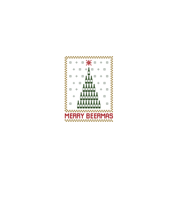 Merry Beermas model negru pe tricou