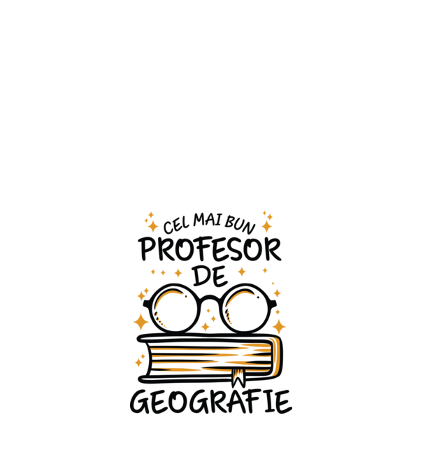 Cel mai profesor geografie model alb pe tricou