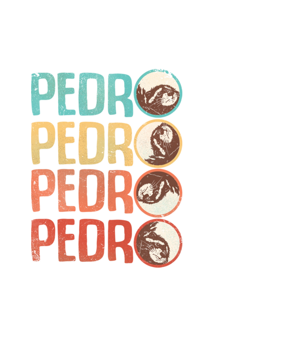 Pedro Pedro retro model alb pe tricou
