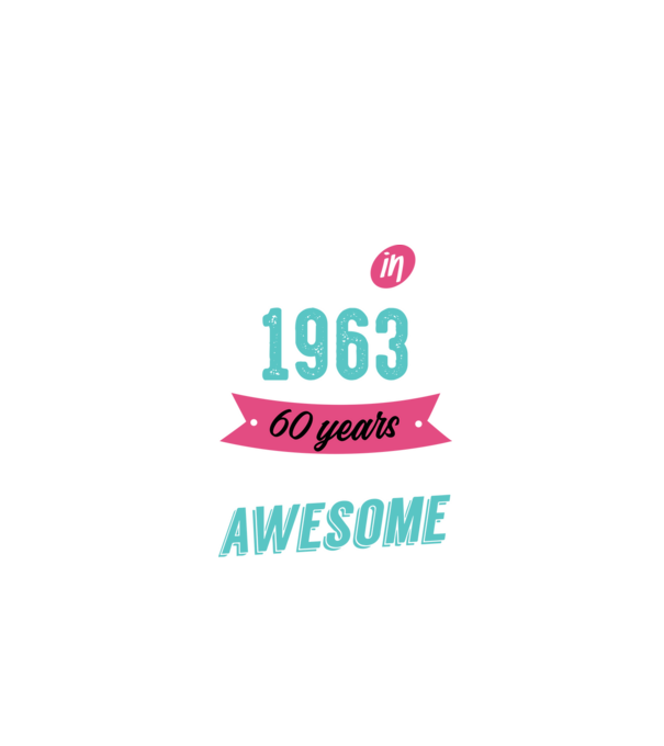 MADE IN 1963 model negru pe tricou