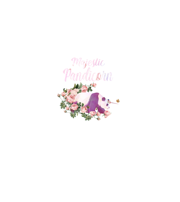 Majestic pandicorn model negru pe tricou