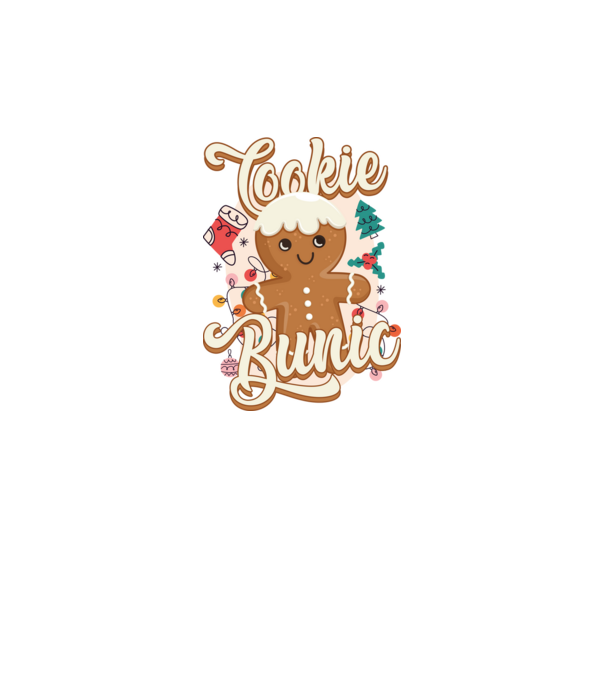 Cookie bunic model alb pe tricou