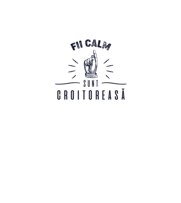 Fii calm, sunt croitoreasă model gri pe tricou