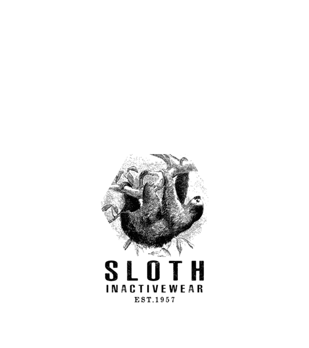 SLOTH inactive drk model alb pe tricou