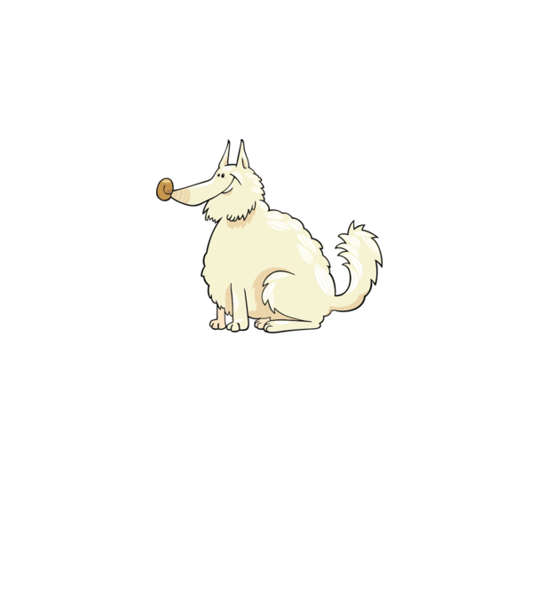 Dog silhouette model albastru regal pe tricou
