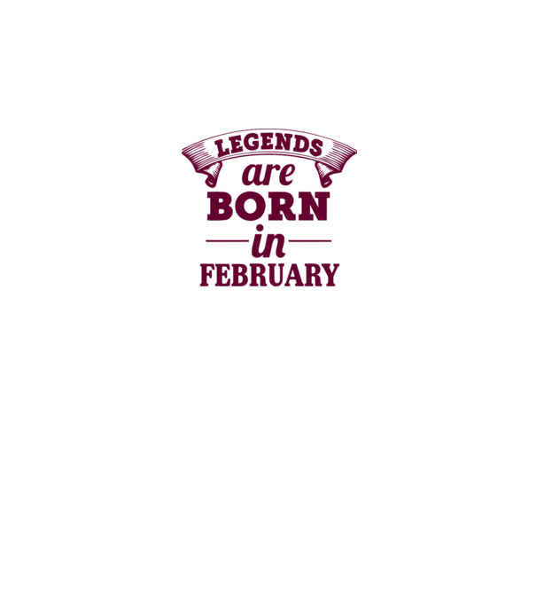 Legends are born in February model galben deschis pe tricou