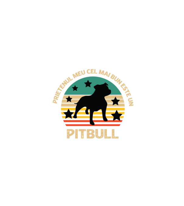 Prietenul meu cel mai bun este un pitbull model negru pe tricou