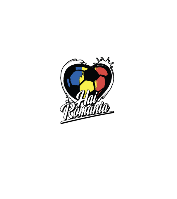Hai romania heart model negru pe tricou