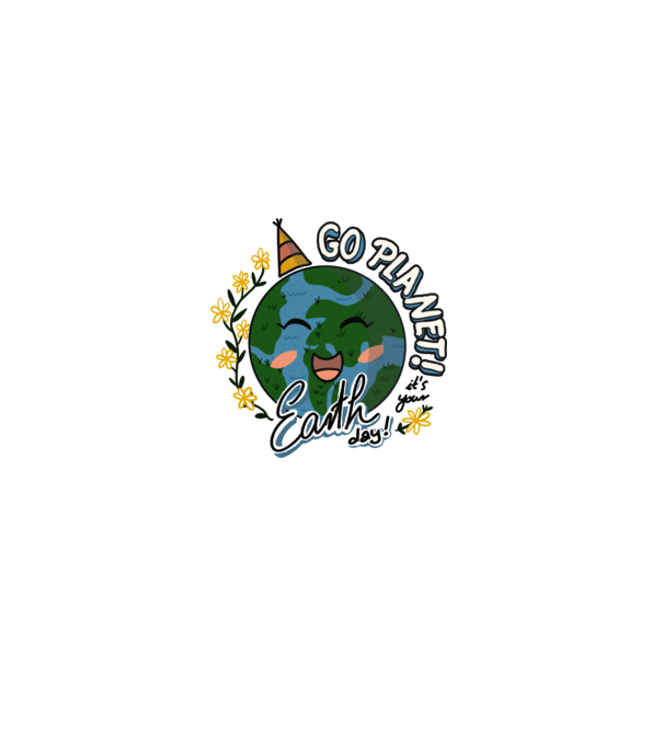 Go planet model alb pe tricou