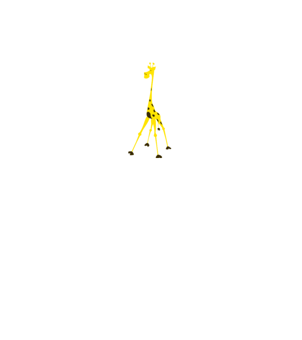 Giraffe model alb pe tricou