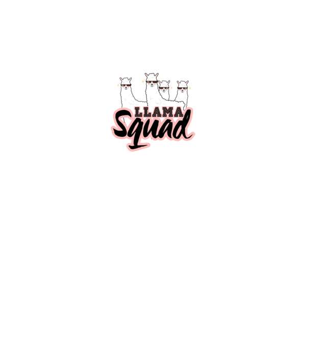 Llama squad model negru pe tricou