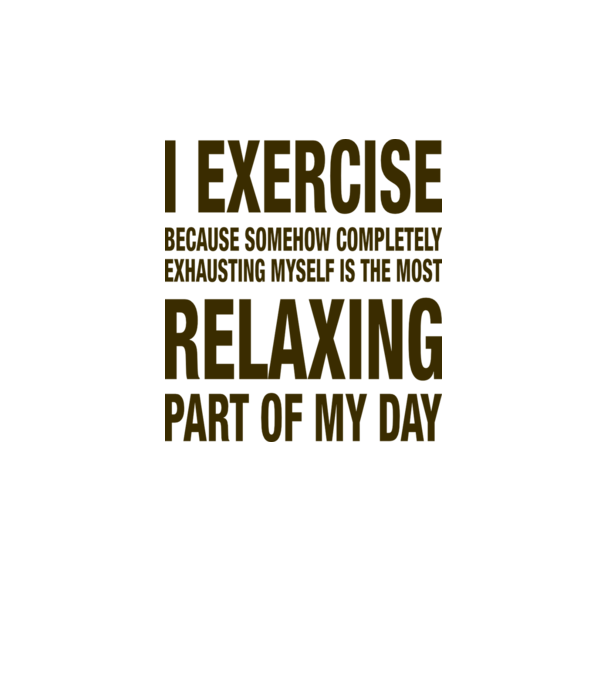 I exercise because model galben neon pe tricou