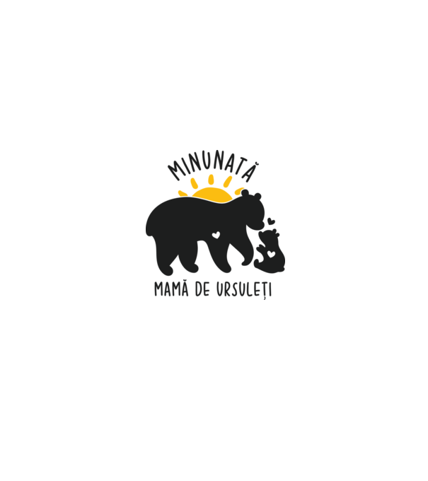 Minunată mamă de ursuleți model alb/roșu pe tricou
