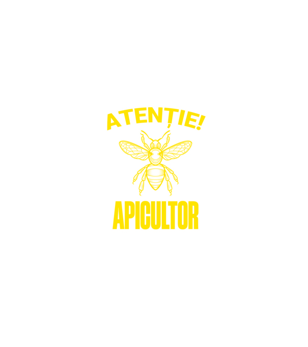Atenție, apicultor! Dacă mă vezi fugind, încearcă să ții pasul! model negru pe tricou