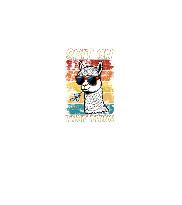 Spit on that thing llama rainbow Hawk Tuah model negru pe tricou