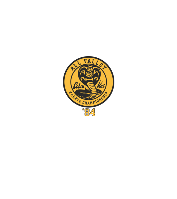 all valley karate cobra kai model negru pe tricou