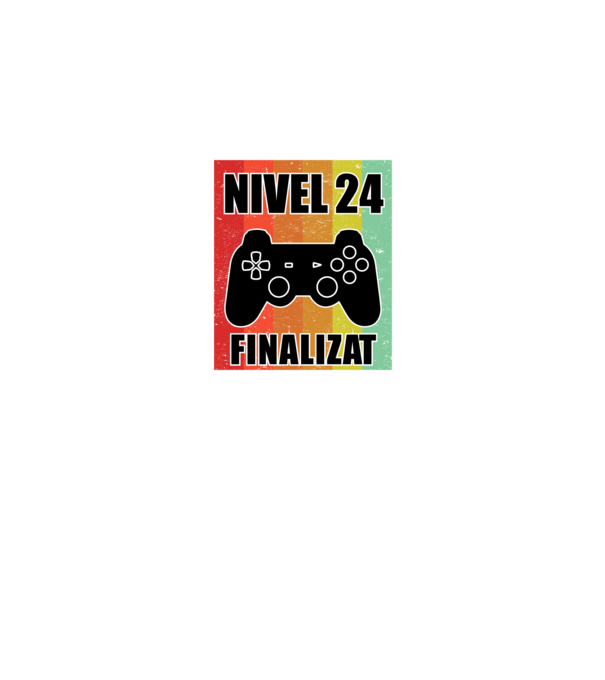 Nivel 24 finalizat model negru pe tricou