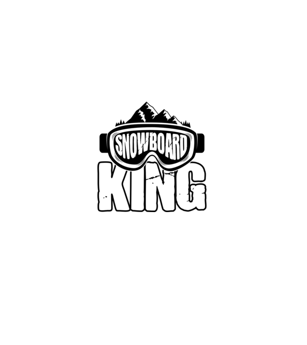 Snowboard king 01 model negru pe tricou