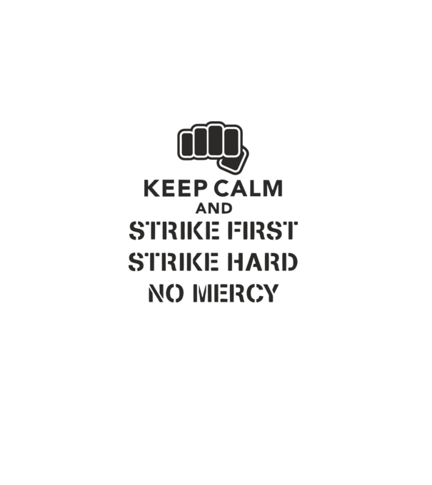 Keep calm and strike first cobra kai model alb pe tricou