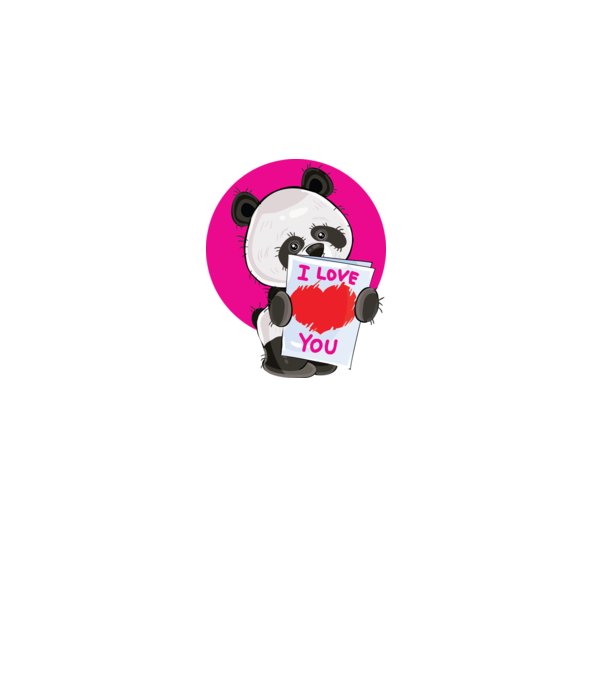 dragoste panda model negru pe tricou