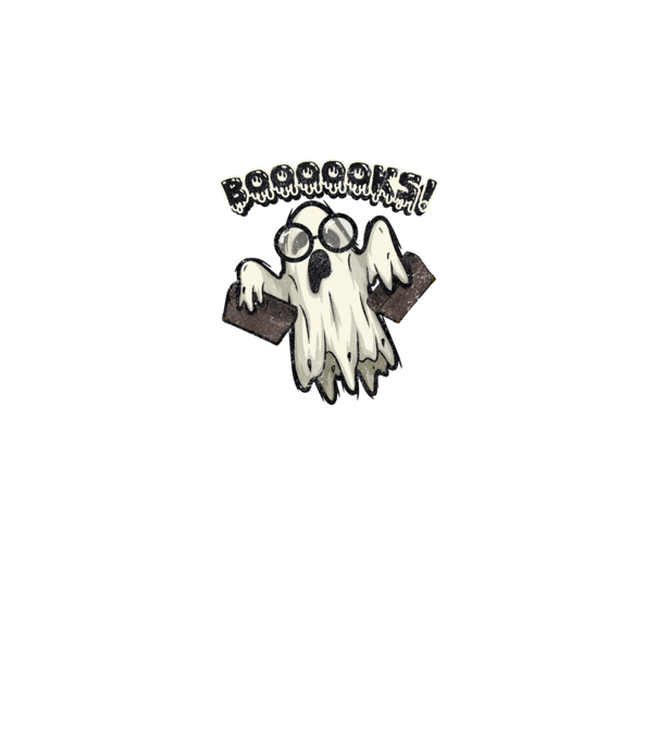 Spooky booookworm model negru pe tricou