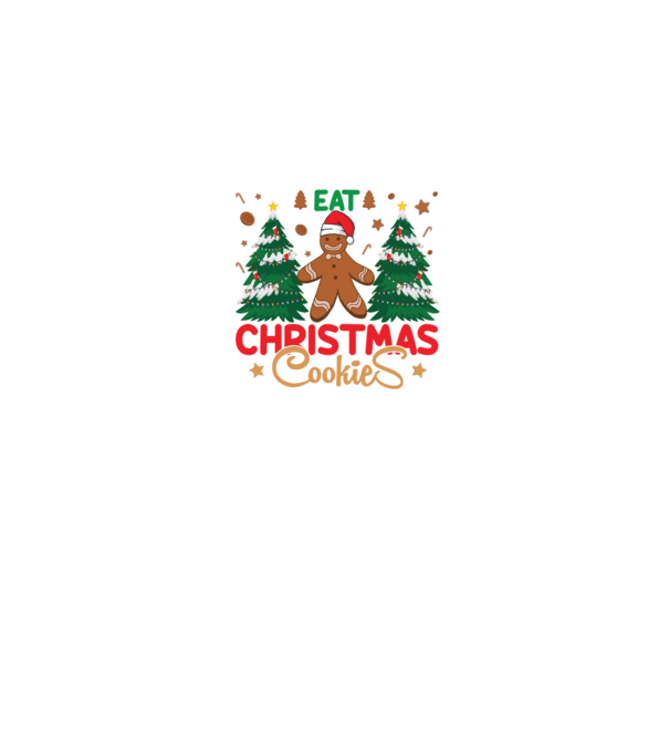 Life is short - eat christmas cookies model negru pe tricou